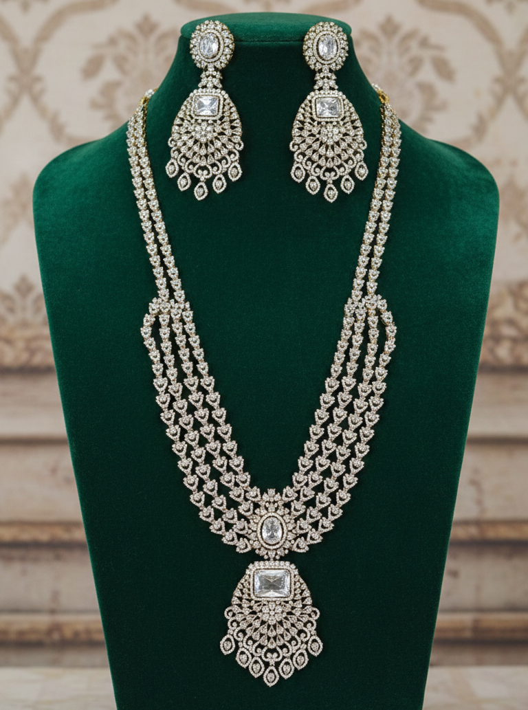 Royal Splendor American Diamond Necklace Set