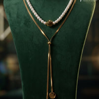 Golden Pearl Drop Anti-Tarnish Pendant