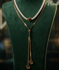 Golden Pearl Drop Anti-Tarnish Pendant