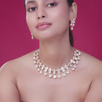 Elegant Real Polki Necklace Set
