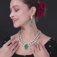 Emerald Doublet Kundan Necklace Set