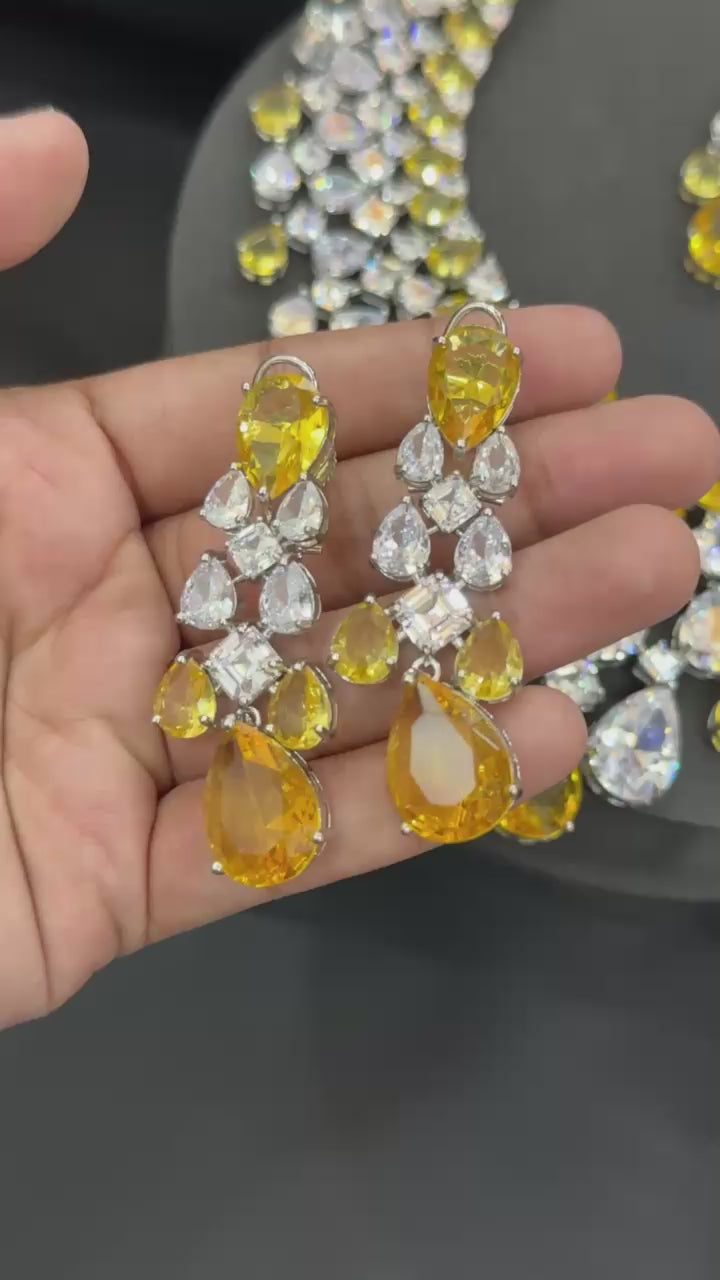 Luxury Diamond & Yellow CZ Set
