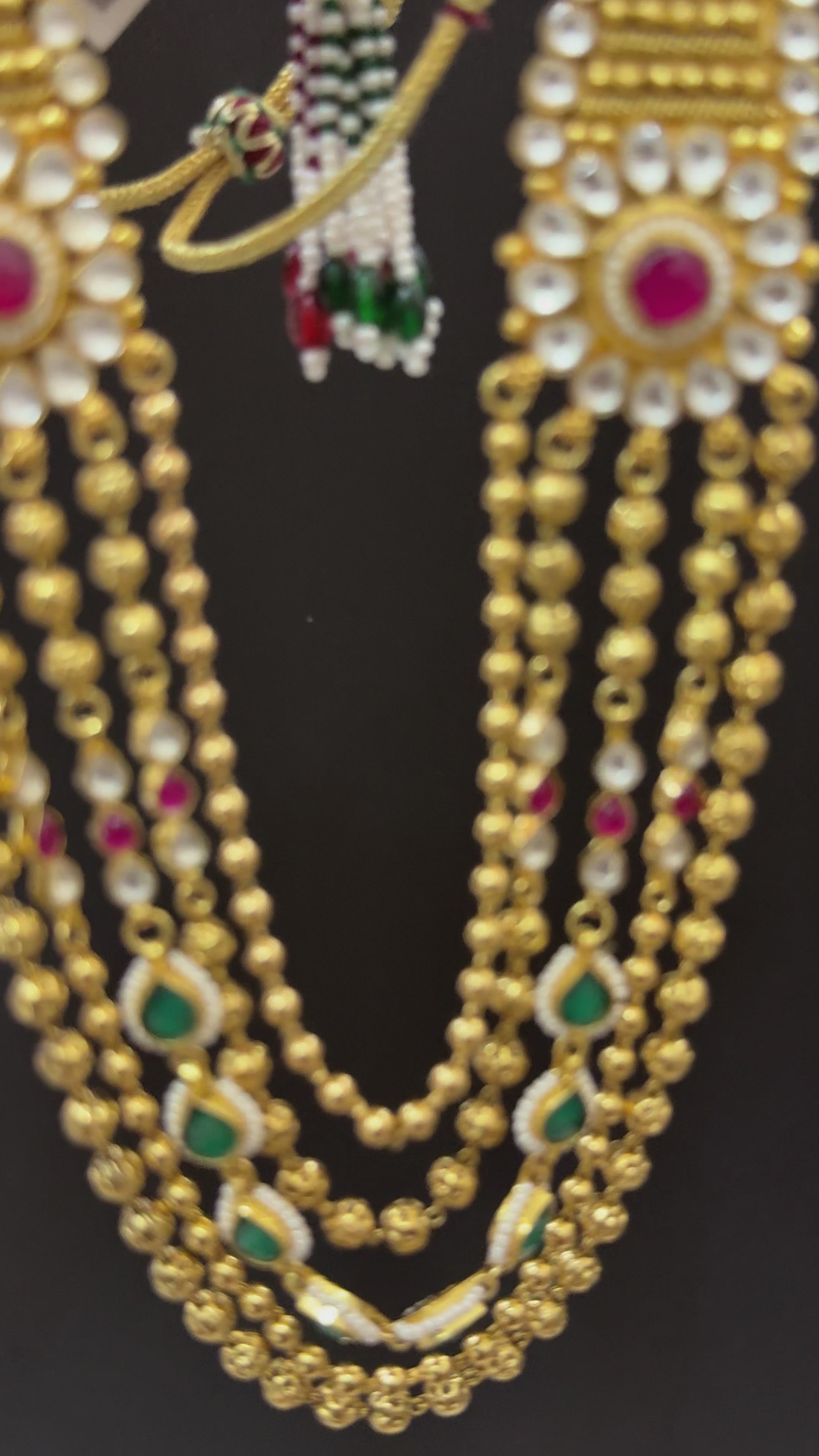 Maharani Elegance – Ruby & Emerald Temple Set
