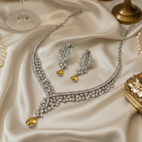Luxury Golden Honey Diamond Jewelry Set